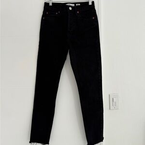 Re/Done Black High Rise Jeans Classic Style